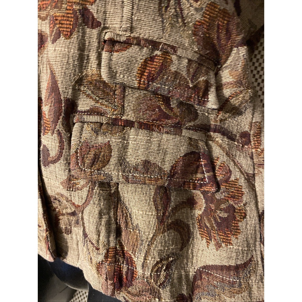 Havana Jacks Cafe Tapestry Floral 2 Button Blazer‎ Size 12 Boho Brocade - Picture 3 of 4